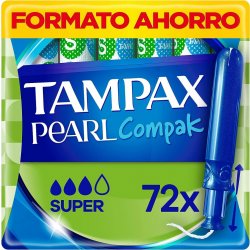 Dámský hygienický tampon Tampax Compak Pearl Super Tampony s aplikátorem 72 ks