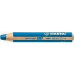 Stabilo Pastelka STABILO woody 3 v 1 barvička vodovka voskovka modrá 445847 – Hledejceny.cz