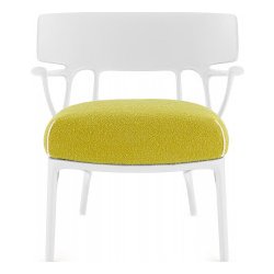 Kartell A.I. Lounge Bouclé bílá/žlutá