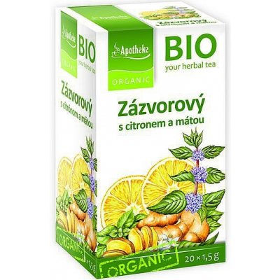 Apotheke BIO Zázvor citron máta 20 x 1,5 g – Zbozi.Blesk.cz