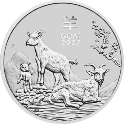 Perth Mint Stříbrná mince Rok Kozy Lunar III 2027 1 oz – Zboží Dáma