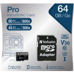 Verbatim microSDXC 64 GB UHS-I U1 47042 – Zboží Živě