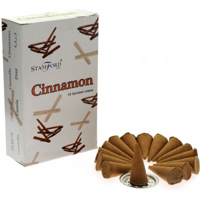 Stamford Vonné kužely Tekoucí dým Cinnamon Skořice 12 ks – Zboží Dáma