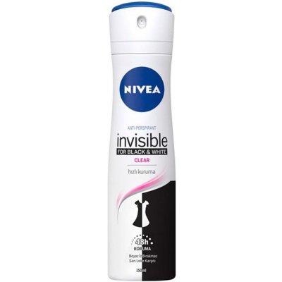 Nivea Invisible Black & White Clear deospray 200 ml od 78 Kč - Heureka.cz