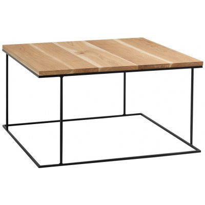 Nordic Design Valter 100x100 cm přírodní masivní s černou podnoží – Zboží Dáma