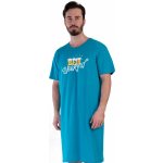 1P1661 pivní víkend pánská noční košile kr.rukáv tm.tyrkysová – Zboží Dáma