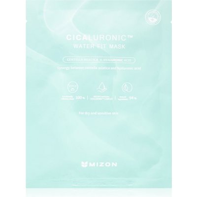 Mizon Cicaluronic water fit veganská maska 24 g – Zboží Mobilmania