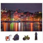 WOODEN CITY Dřevěné Noční Amsterdam 2v1 EKO 75 dílků – Sleviste.cz