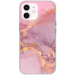 Pouzdro Appleking lesklé mramorové iPhone 11 Pro - růžovofialové