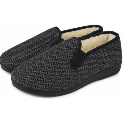 Vlnka pánské protiskluzové bačkory s ovčí vlnou Merino šedá – Hledejceny.cz