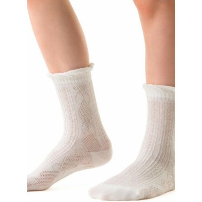 STEVEN dívčí ponožky z jemné bavlny art. 014 ecru – Zboží Mobilmania