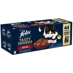 Felix Tasty Shreds hovězí, kuře, kachna, krůta ve šťávě 44 x 80 g – Zbozi.Blesk.cz