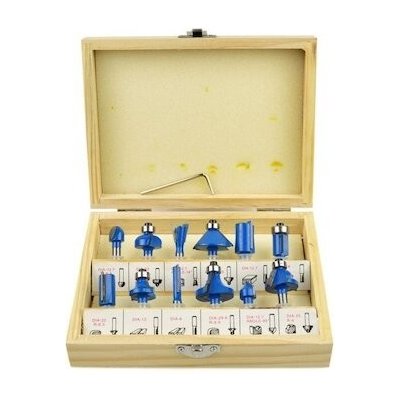 Sada frézovacích bitů, 6 mm, 12ks GEKO – Zboží Mobilmania