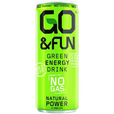 Go Fun Green Energy Drink No Gas 330ml Heureka Cz