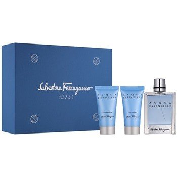 Salvatore Ferragamo Acqua Essenziale V EDT 100 ml + sprchový gel 50 ml + balzám po holení 50 ml dárková sada