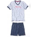 Mustang Theo pánské pyžamo krátké modro šedé – Zboží Dáma