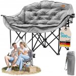 SKANDIKA Dvojitá kempingová židle Hygge XL pro 2 osoby skládací ŠEDÁ – Hledejceny.cz