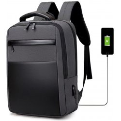 DeTech Batoh pro notebook Power Backpack BP-12, 15.6", šedá
