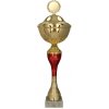 Pohár a trofej Kovový pohár s poklicí Zlato-červený 20 cm 8 cm
