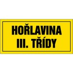 Značka Hořlavina III. třídy, samolepicí fólie, 100 × 210 mm – Zbozi.Blesk.cz