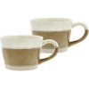 Hrnek a šálek Villa Collection Porcelánový hrnek s ouškem Evig Cream Brown 2 x 300 ml