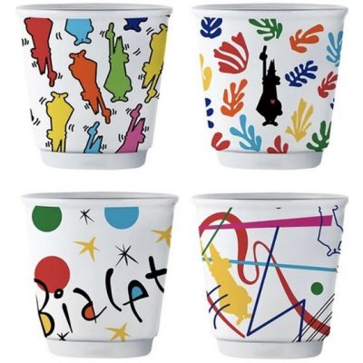 Bialetti Arte porcelánové šálky na espresso 4 x 60 ml