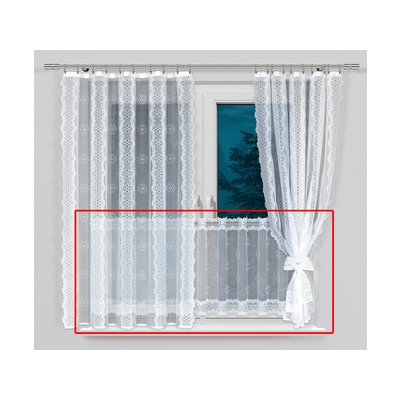 Dekorační vitrážová žakárová záclona AZURO 60 bílá 300x60 cm (cena za spodní díl) MyBestHome – Hledejceny.cz