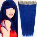 Girlshow Clip in vlasy 60 cm dlouhý pás vlasů odstín Sea Blue – Hledejceny.cz