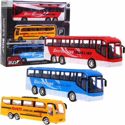 Majlo Toys Sestava autobusů na setrvačník 3x Super Bus