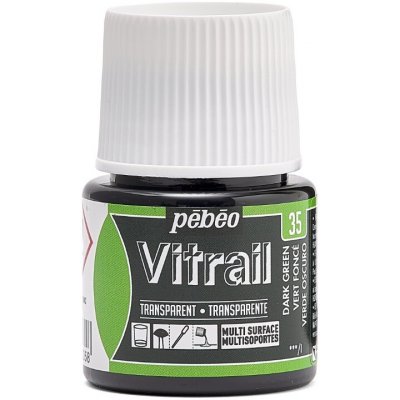 Pébéo Nevypalovací barva na sklo Vitrail 45 ml 35 Dark Green – Zboží Dáma