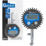 GEKO Manometr digitální na měření tlaku pneu, 0-13,8bar, s koncovkou 45° G01274 – Zboží Mobilmania