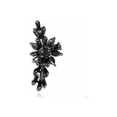 Krista Paulitti Rhodium ozdoby na NailArt TRIPLE AAA ZIRCON SELECTION BLACK PLATING Ø 11 MM X 22 MM BLACK – Hledejceny.cz