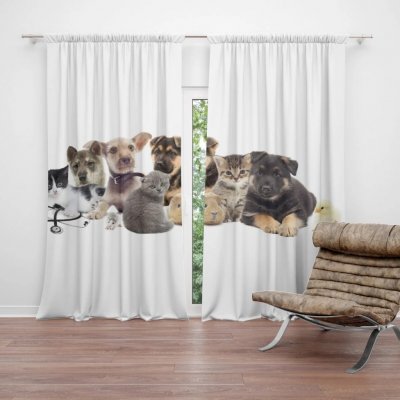 Sablio Závěs Mláďátka 2: 2ks 140x250cm – Hledejceny.cz