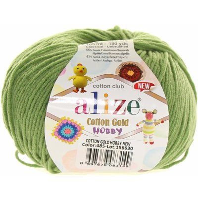 Alize Cotton Gold Hobby olivově zelená 485 – Zbozi.Blesk.cz