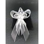 Svatební mašlička velká, laděná do bílé barvy – Zboží Dáma