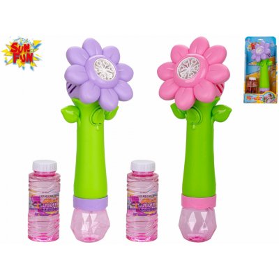 Sun Fun Mikro trading Bublifukovač květina 27 cm se světlem a náplní 90 ml – Hledejceny.cz