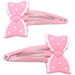 Kovové sponky s mašličkou, 2 ks Barva: světle růžová – Zboží Dáma