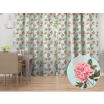 Biante Sametový závěs Tamara TMR-038 Růžová zahrada na světle modrém 135x210 cm – Hledejceny.cz