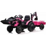 Beneo Elektrický traktor TOP-WORKER 12V růžová – Zboží Mobilmania
