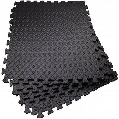 Springos Pěnová podložka Puzzle 60x60x1,2 cm sada 4ks černá FM0004 XG – Zboží Dáma