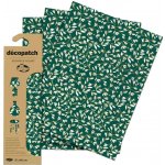 Décopatch Papír 3 ks Zelený se zlatými větvičkami – Zboží Mobilmania