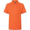 Dětské tričko James & Nicholson dětská polokošile JN070k tmavě oranžová