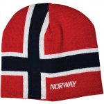 Pletená NORWAY s norskou vlajkou červená – Zboží Mobilmania