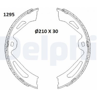 Sada brzdových čelistí, parkovací brzda DELPHI LS2179 – Zboží Mobilmania