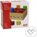 Dřevěná hračka Goki vkládačka Základní tvary 10 kostek
