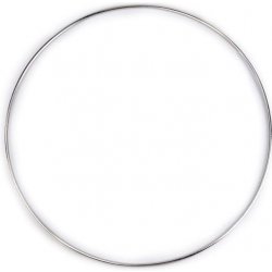Kovový kruh na lapač snů Ø25 cm Stříbrný
