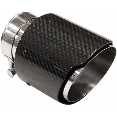 MTuning Koncovka tlumiče výfuku 89 mm, vstup 70 mm, lesklý karbon | Zboží Auto