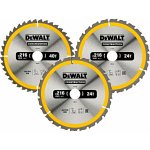 DeWALT DT1962 Sada 3 ks pilových kotoučů 216 × 30 mm – Zboží Dáma