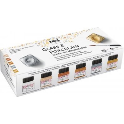 Kreul Kreul Sada barev na sklo a porcelán METALLIC 6 x 20 ml – Zbozi.Blesk.cz