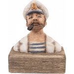 Clayre & Eef Dekorace figurka námořník s fajfkou na podstavci Rustic - 16*8*20 cm – Hledejceny.cz